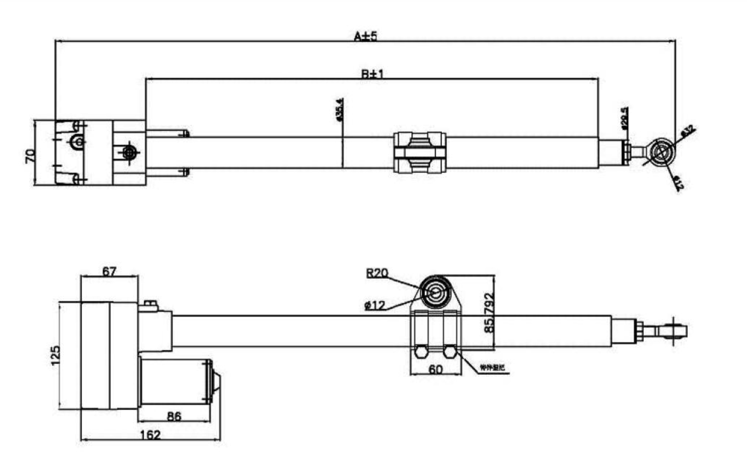衛星天線推杆ACTUATOR